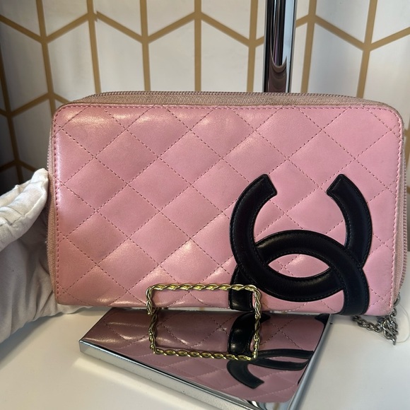 CHANEL Cambon line Zip around long wallet.organizer with pen holder.Pre-loved - Picture 2 of 10